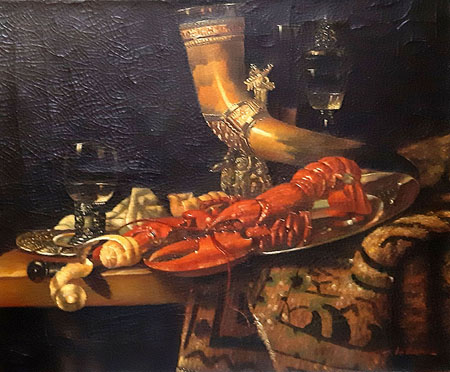 2091-T2 | 50cm x 61cm | assiette de fruit de mer 